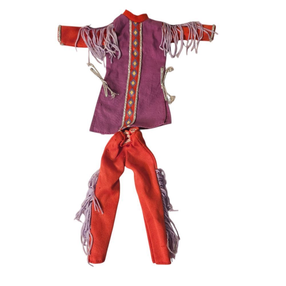 Vintage 1994 Kid Kore Family of the Heartland Native‎ American Purple Red Fringe